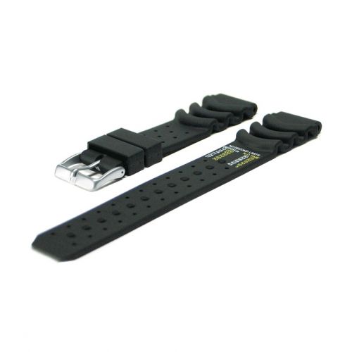 Chris Benz rubber strap Deep 500M/1000M/2000M, black ()
